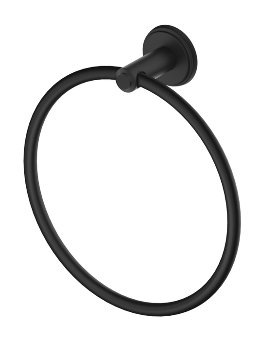 Mica Heritage Towel Ring Black - 1704-BLK
