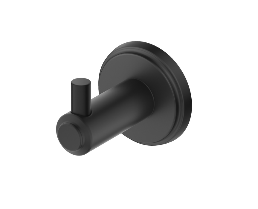Mica Heritage Robe Hook Black - 1753-S-BLK