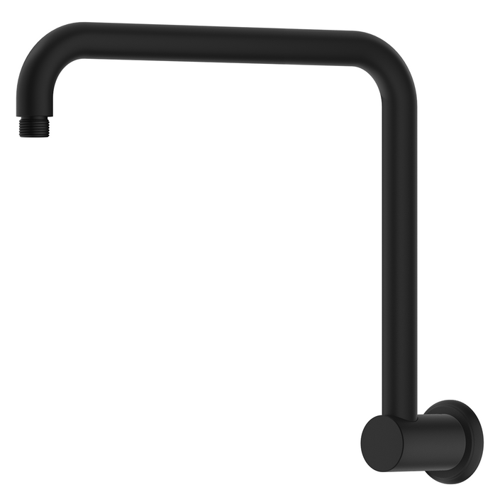 Mica Heritage Gooseneck Shower Arm Black - GN-H-3135-BLK
