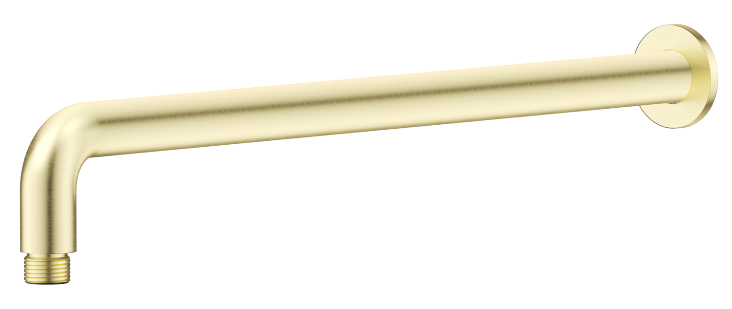 Mica Curved Wall Shower Arm French Gold - WPC-450-R-FG