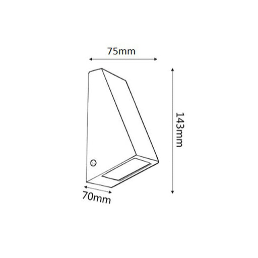 Buy Exterior Wall Lights Australia WEDGE Exterior Wall Light 316 Stainless Steel IP44 - WEDGEGSS