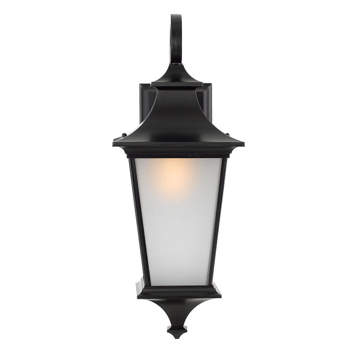 Buy Exterior Wall Lights Australia Westin 1 Light Wall Light IP44 Black, Frost - WESTIN EX-BK