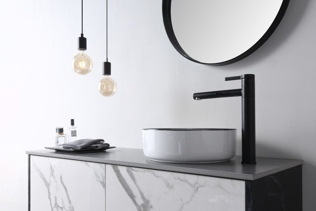 Dove Above Counter Art Basin Gloss White With Black Edge - XECB-083WBE