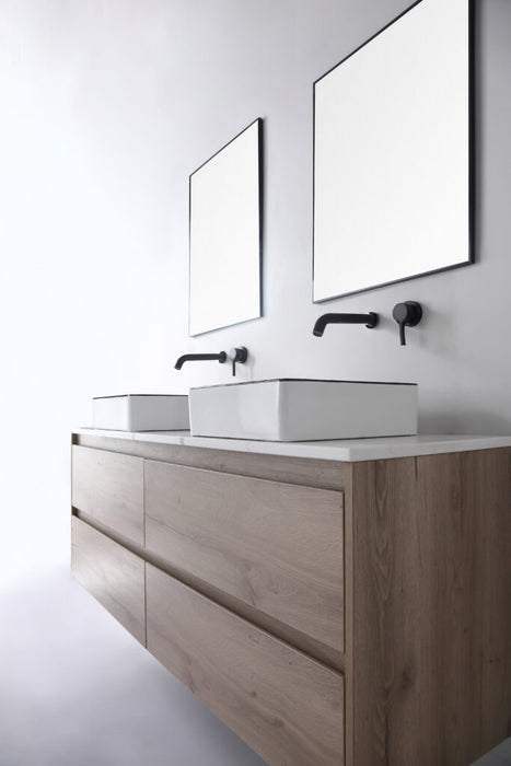 Macleod Above Counter Art Basin Gloss White With Black Edge - XECB-090WBE