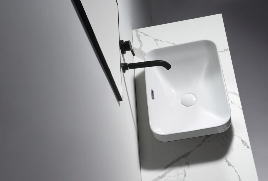 Barlee Semi Inset Basin Gloss White - XECB-094GW