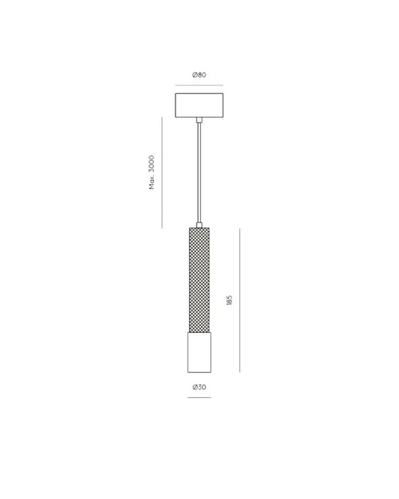 Ycro LED Pendant Light 8W 3000k Matte Brass - ARO.C1297/ORO