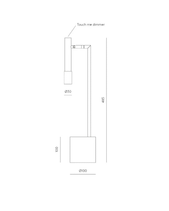Ycro LED Table Lamp 7W 3000k Matte Black - ARO.S1297/NEG