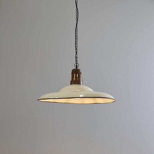 Buy Pendant Lights Australia Zetland 1 Light Iron Dish Pendant Large White - ZAF10252WH