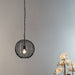 Buy Pendant Lights Australia Cray Ball Small 1 Light Wire Weave Ball Pendant Black - ZAF11216