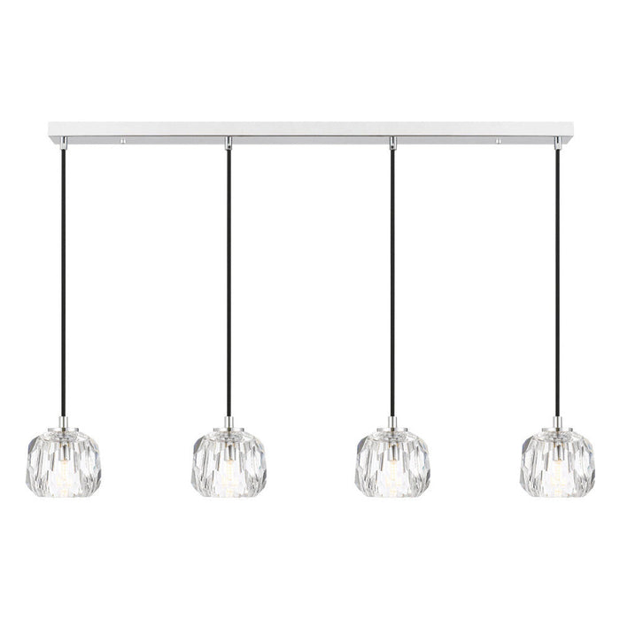 Buy Island Pendant Lights Australia Zaha 4 Light Island Pendant Chrome & Crystal - ZAHA PE04-CHCR