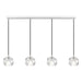 Buy Island Pendant Lights Australia Zaha 4 Light Island Pendant Chrome & Crystal - ZAHA PE04-CHCR
