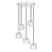 Buy Cluster Pendants Australia Zaha 5 Light Cluster Pendant Chrome & Crystal - ZAHA PE05-CHCR