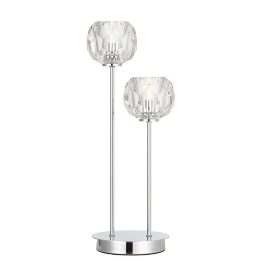 Buy Table Lamps Australia Zaha 2 Light Table Lamp Chrome & Crystal - ZAHA TL2-CHCR