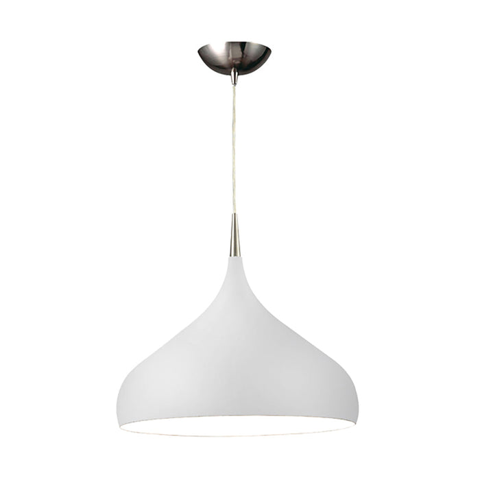Buy Pendant Lights Australia ZARA Dome Shape 1 Light Pendant White - ZARA10A