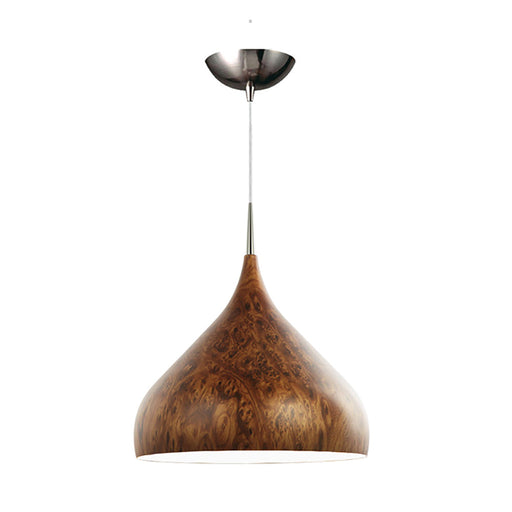 Buy Pendant Lights Australia ZARA Dome Shape 1 Light Pendant Burl Wood - ZARA7A