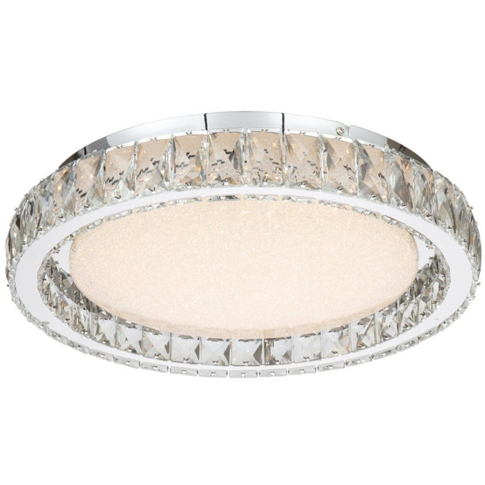 Buy LED Oyster Lights Australia ZAYLA LED Oyster Light W440mm Chrome 3CCT - ZAYLA OY44-CH3C