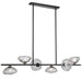 Buy Pendant Lights Australia ZECCA Pendant 6 Lights Black / Smoke - ZECCA PE6-BKSM