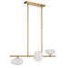 Buy Pendant Lights Australia ZECCA Pendant 3 Lights Antique Gold / Frost - ZECCA PE3H-AGFR