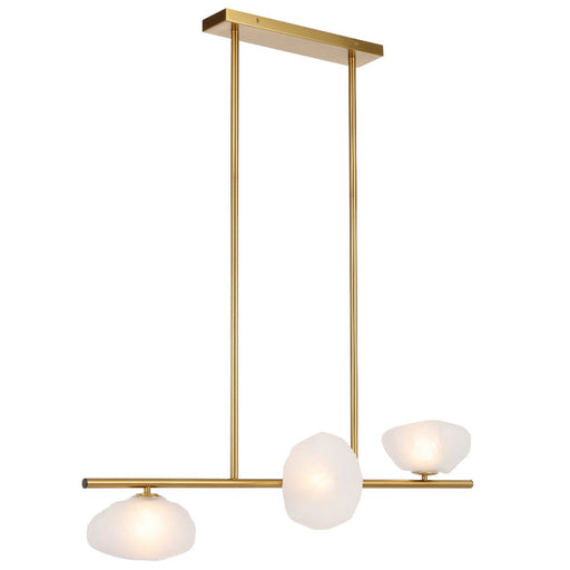 Buy Pendant Lights Australia ZECCA Pendant 3 Lights Antique Gold / Frost - ZECCA PE3H-AGFR