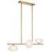 Buy Pendant Lights Australia ZECCA Pendant 3 Lights Antique Gold / Frost - ZECCA PE3H-AGFR