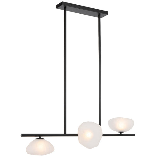 Buy Pendant Lights Australia ZECCA Pendant 3 Lights Black / Frost - ZECCA PE3H-BKFR