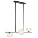 Buy Pendant Lights Australia ZECCA Pendant 3 Lights Black / Frost - ZECCA PE3H-BKFR
