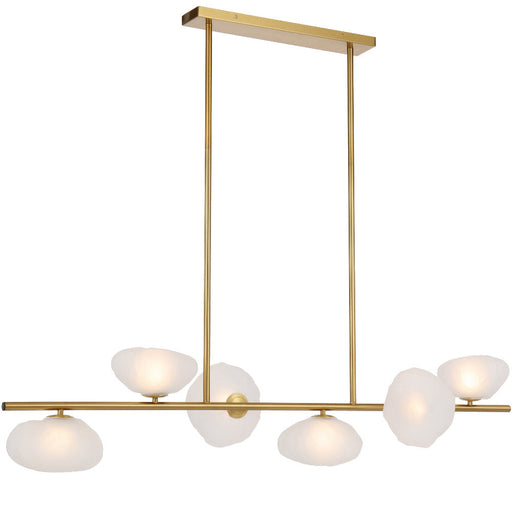 Buy Pendant Lights Australia ZECCA Pendant 6 Lights Antique Gold / Frost - ZECCA PE6-AGFR