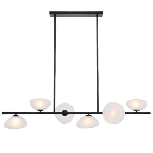 Buy Pendant Lights Australia ZECCA Pendant 6 Lights Black / Frost - ZECCA PE6-BKFR