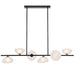 Buy Pendant Lights Australia ZECCA Pendant 6 Lights Black / Frost - ZECCA PE6-BKFR