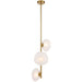 Buy Pendant Lights Australia ZECCA 3 Lights Vertical Pendant Antique Gold / Frost - ZECCA PE3V-AGFR