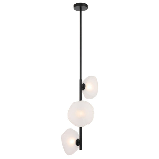 Buy Pendant Lights Australia ZECCA 3 Lights Vertical Pendant Black / Frost - ZECCA PE3V-BKFR