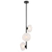 Buy Pendant Lights Australia ZECCA 3 Lights Vertical Pendant Black / Frost - ZECCA PE3V-BKFR
