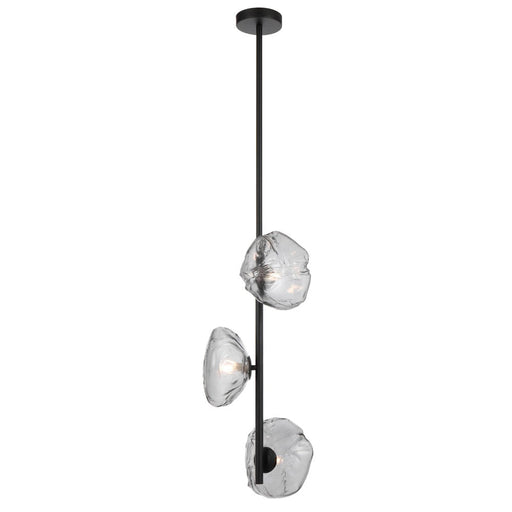 Buy Pendant Lights Australia ZECCA 3 Lights Vertical Pendant Black / Smoke- ZECCA PE3V-BKSM