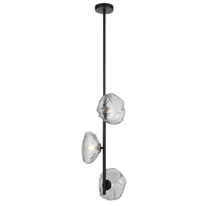 Buy Pendant Lights Australia ZECCA 3 Lights Vertical Pendant Black / Smoke- ZECCA PE3V-BKSM