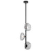 Buy Pendant Lights Australia ZECCA 3 Lights Vertical Pendant Black / Smoke- ZECCA PE3V-BKSM