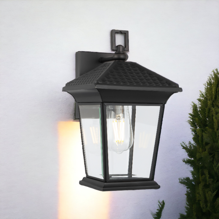 Buy Exterior Wall Lights Australia ZELDIN 32 Exterior Wall Bracket Black Solid Brass - ZELDIN EX32-BK