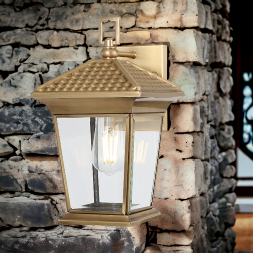 Buy Exterior Wall Lights Australia ZELDIN 32 Exterior Wall Bracket Solid Brass - ZELDIN EX32-BRS