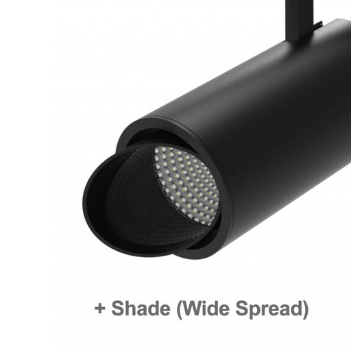 Buy Single Circuit Tracks & Accessories Australia Zone Wide Spread Track Head Standard Black - ZONESHADE1BK