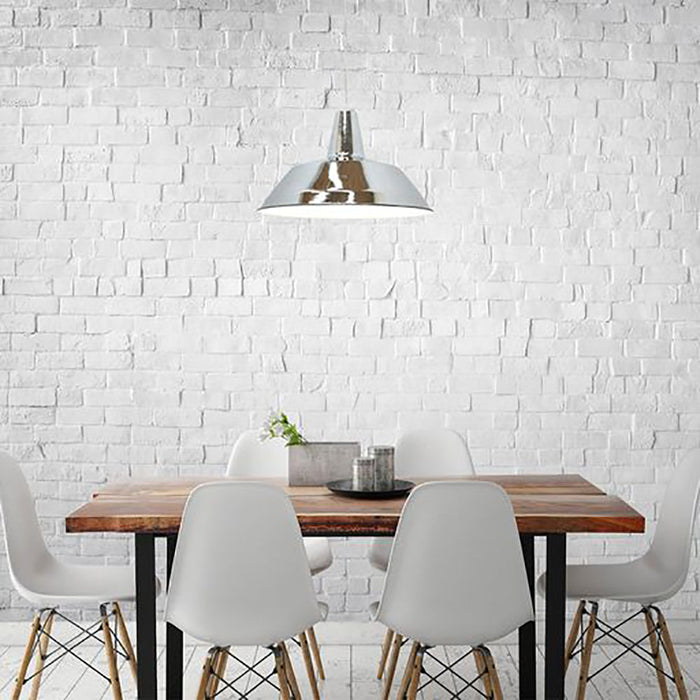 Buy Pendant Lights Australia Divo Angled Dome Shape 1 Light Pendant Chrome - DIVO2