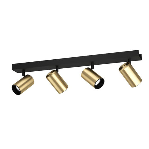 Buy Spotlights Australia Cumaribo Spot 4 lights Black / Brass Steel - 390085N