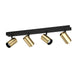 Buy Spotlights Australia Cumaribo Spot 4 lights Black / Brass Steel - 390085N