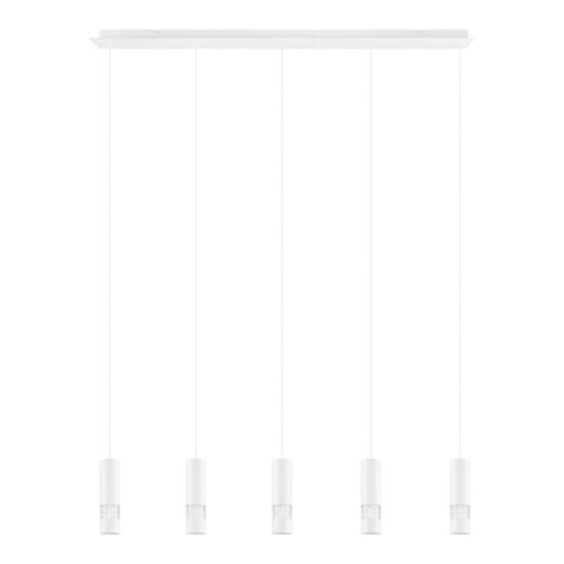 Buy LED Pendants Australia Bernabeta LED Pendant 5 Lights White Steel Transparent Plastic 4000K - 39702N