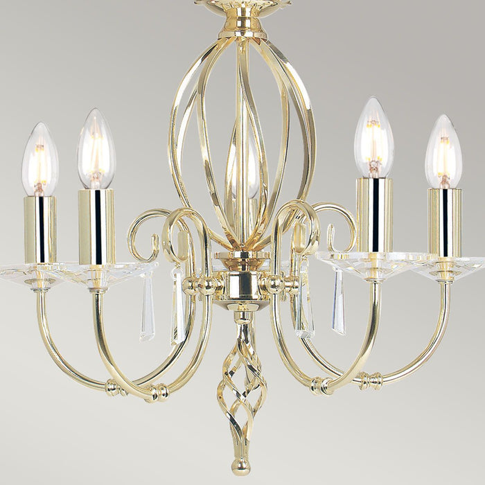 Aegean 5 Light Pendant Polished Brass - AG5-POL-BRASS