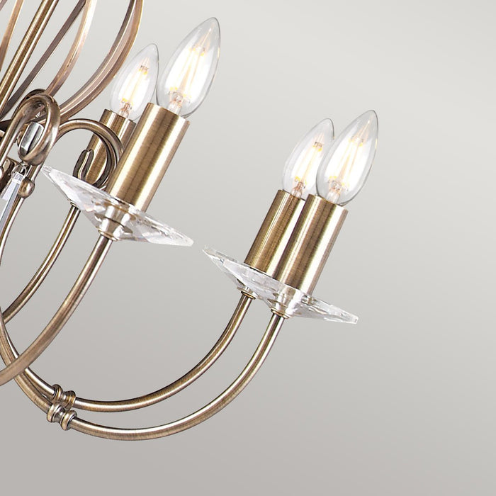 Aegean 8 Light Pendant Aged Brass - AG8-AGED-BRASS