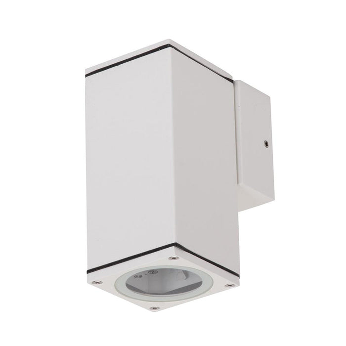 Buy Exterior Wall Lights Australia Alpha Exterior Wall Light H135mm White Aluminium 5000K - 19393