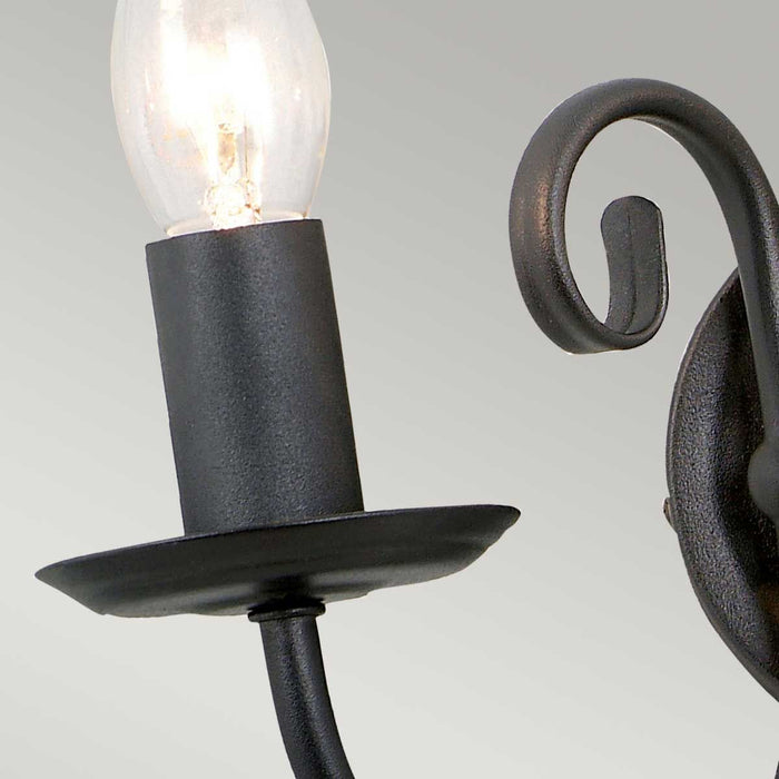 Aries 2 Light Wall Light Black - ART2-BLACK