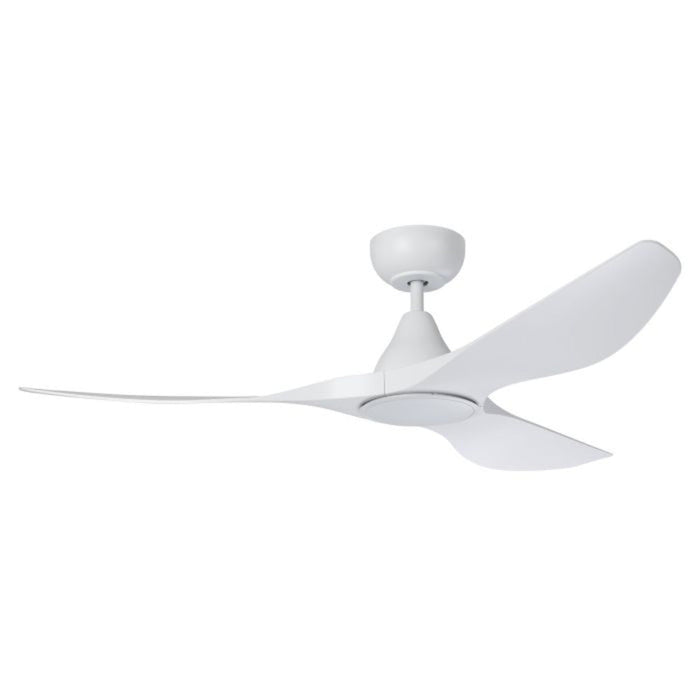 Buy DC Ceiling Fans With Light Australia Surf DC Ceiling Fan 52" Matt White LED Light Matt White - 20549901
