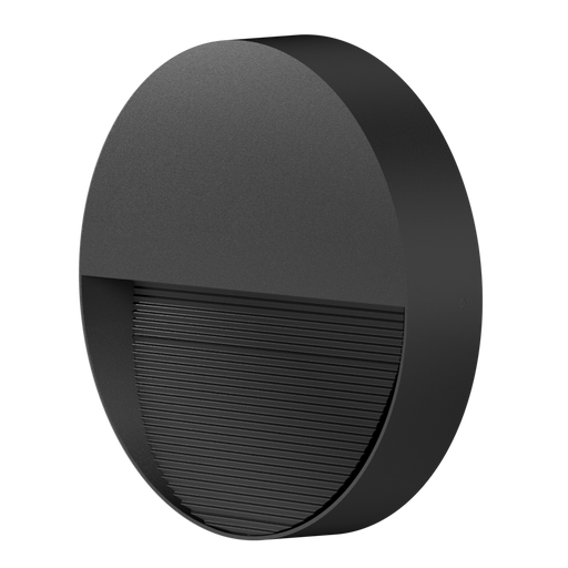 Buy Outdoor Step Lights Australia ALTONA Round LED Outdoor Step Light 8W Matt Black Aluminium 3000K - SE7357WW/BK