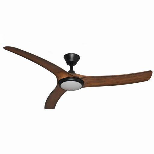 Buy DC Ceiling Fans With Light Australia Aqua DC Ceiling Fan 52" Koa LED Light Matt Black  - AIPL2669