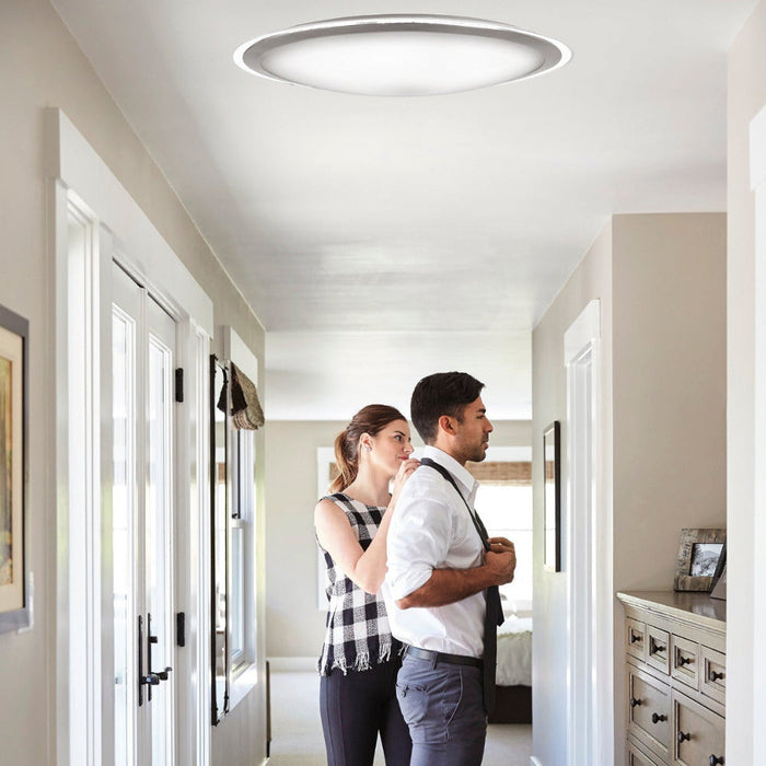 Buy Smart LED Oysters Australia Astrid 60W Tri-Colour Smart LED Round Oyster Silver - ASTRID OY53-SMT